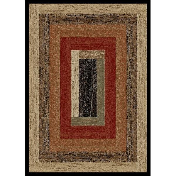 Mayberry Rug Mayberry Rug HS3783 8X10 7 ft. 10 in. x 9 ft. 10 in. Hearthside Rustic Panel Area Rug; Multi Color HS3783 8X10